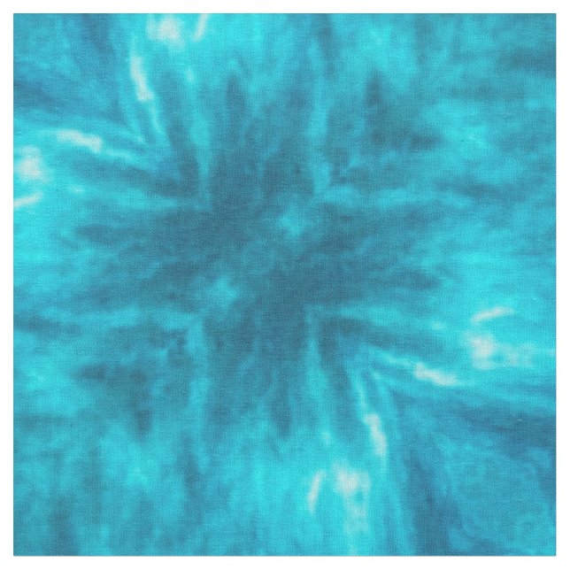 Aqua Tie-Dye Tyg (Närbild)
