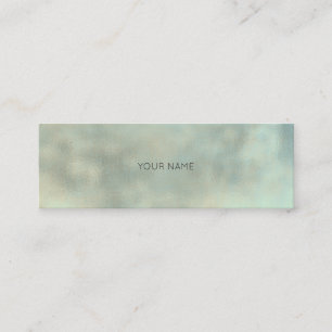 Aqua Tiffany Grått Guld Linen Minimal Struktur Urb Mini Visitkort
