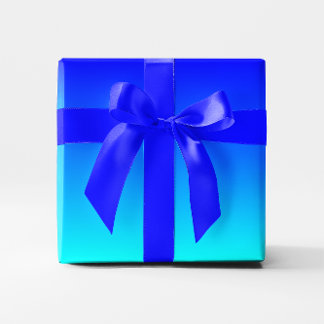 Aqua till blå övergång presentpapper