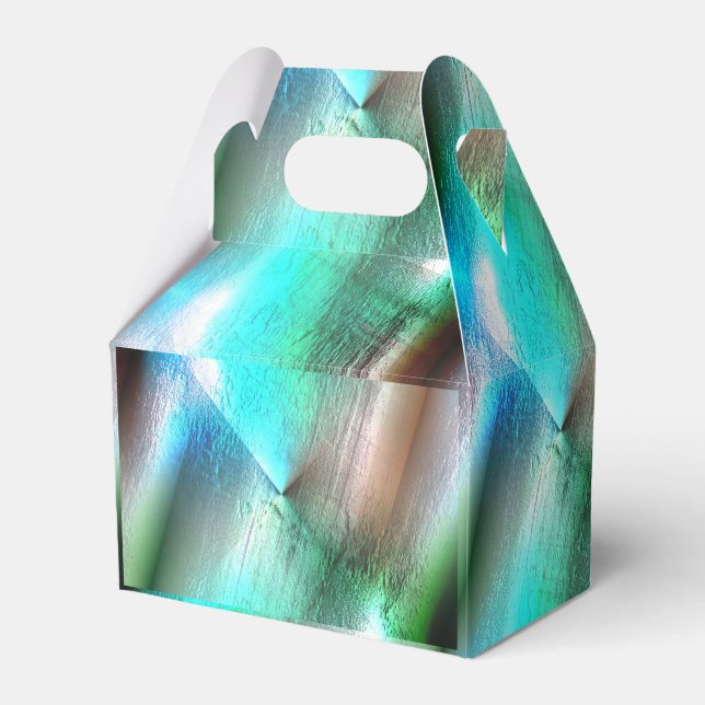 Aqua till trädbevuxen struktur med digital råolja  presentaskar (Framsidan Sidan)