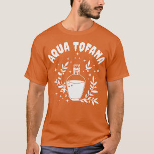 Aqua Tofana Line Art Poison Flaska Crime Fläkt T Shirt