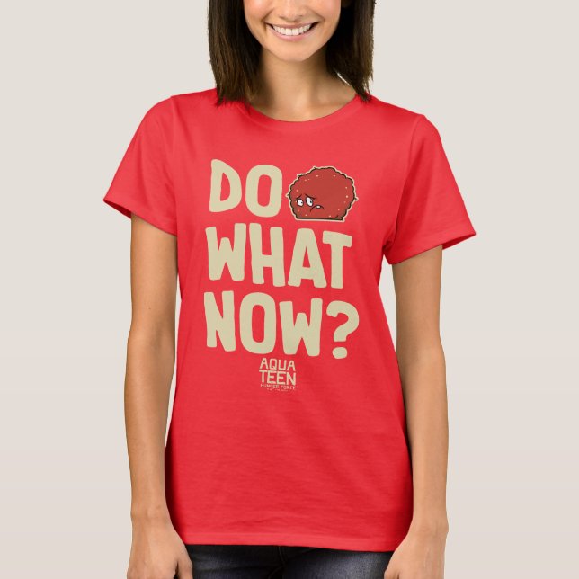 Aqua Tonåring Hungrig Force Meatwad "Do What Now"? T Shirt (Framsida)