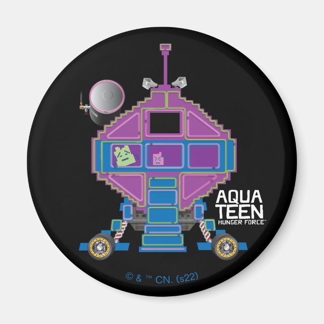 Aqua Tonåring Hungrig Force Mooninites Car Magnet (Framsidan)