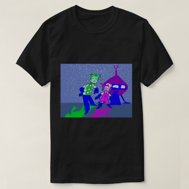Aqua Tonåring Hungrig Force Mooninites Utomjording T Shirt (Design framsida)