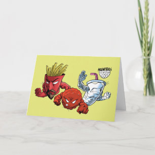 Aqua Tonåring Hungrig Tvinga animeringsgrafik Kort