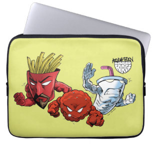 Aqua Tonåring Hungrig Tvinga animeringsgrafik Laptop Fodral