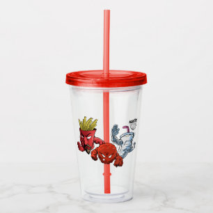 Aqua Tonåring Hungrig Tvinga animeringsgrafik Take Away Mugg