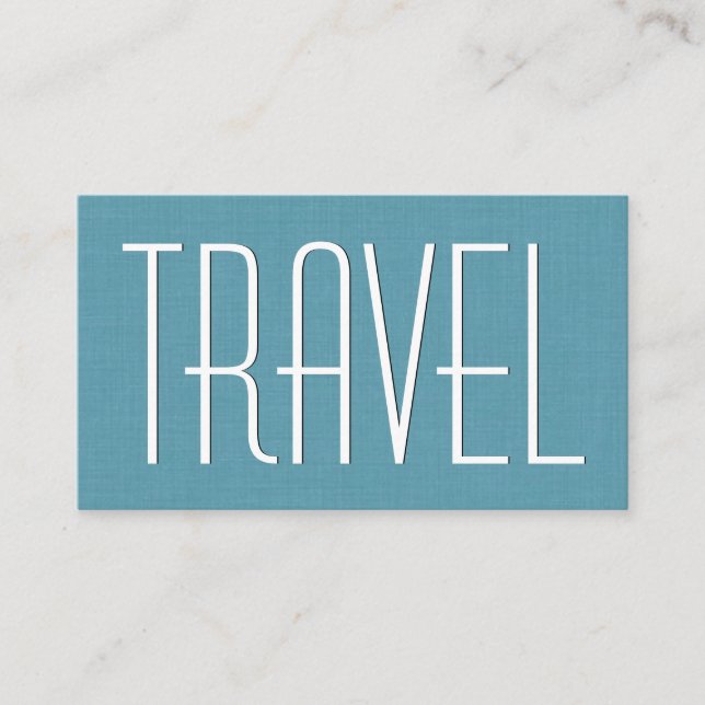 Aqua TRAVEL AGENCY Simple Stil V63H Visitkort (Framsida)