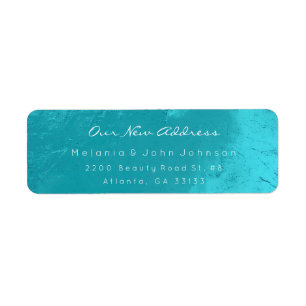 Aqua Turcos Ocean White New Adress OSA Returadress Etikett