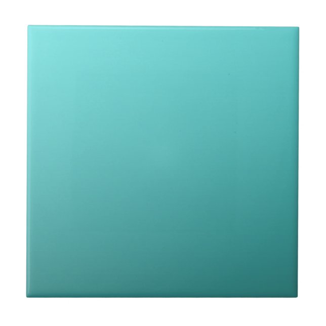 Aqua Turkos Färgad Ombre-doppning Kakelplatta (Framsidan)