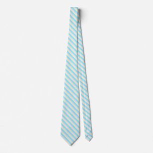 Aqua, Turquoise and Sand Striped Neck Tie Slips