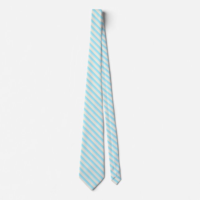 Aqua, Turquoise and Sand Striped Neck Tie Slips (Framsida)