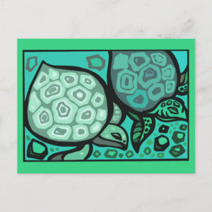 Aqua Turtles Vykort