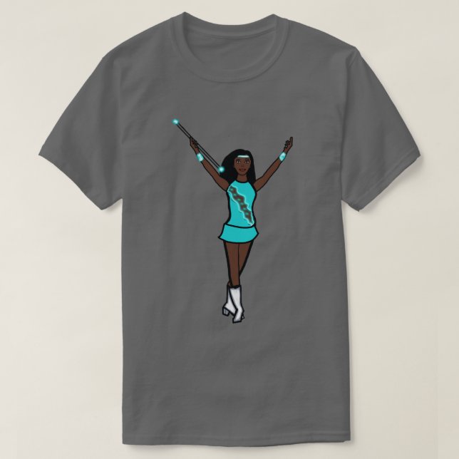 Aqua Twirl Girl T-Shirt (Design framsida)