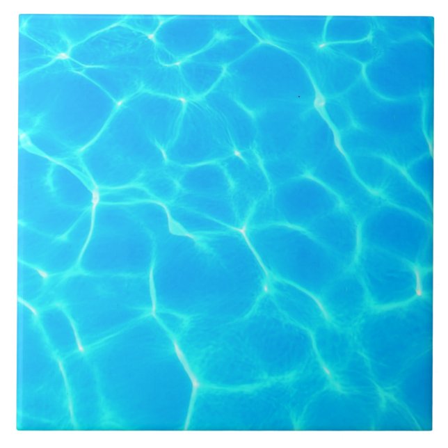 Aqua Vatten Mönster med reflektion Vinkarare Kakelplatta (Framsidan)
