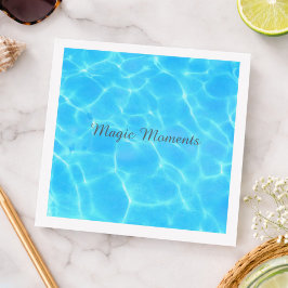 Aqua Vatten Mönster med reflektion Vinkarare Pappersservett