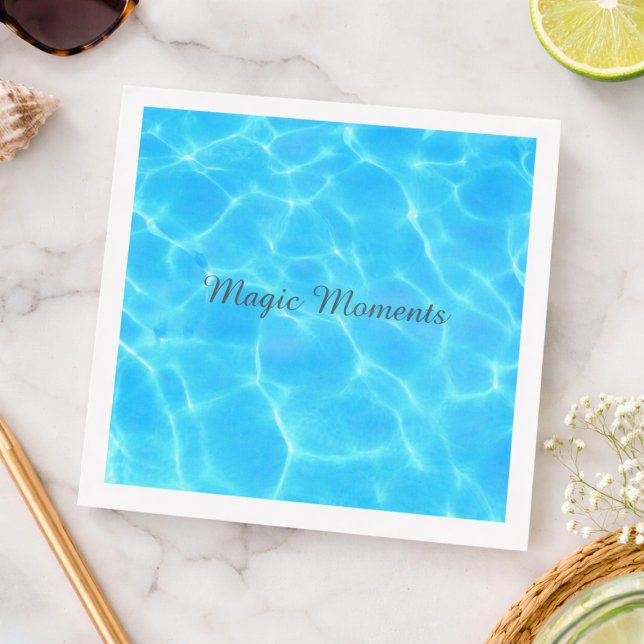 Aqua Vatten Mönster med reflektion Vinkarare Pappersservett (Skapare uppladdad)