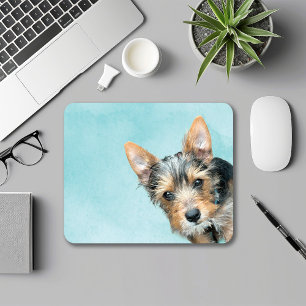 Aqua Watercolor med Pet Photo Musmatta