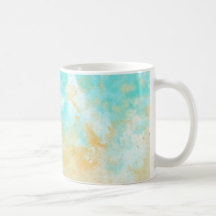 Aqua Watercolor Stänk & Splatter Mugg