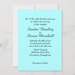 Aqua Wedding-inbjudan Inbjudningar