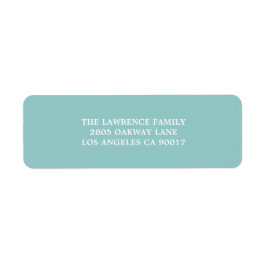 Aqua White Adress Returadress Etikett