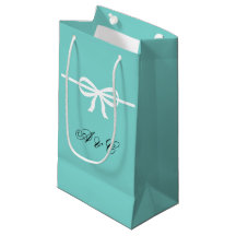 Aqua & White Bows Party Bags