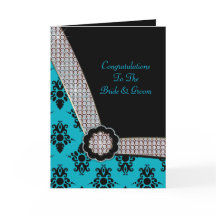 Aquablått & damastast Gemgnistra för svart