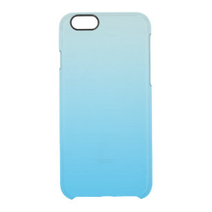 Aquablått Ombre Clear iPhone 6/6S Skal