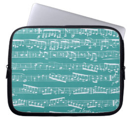 Aquablåttmusik noter laptop fodral