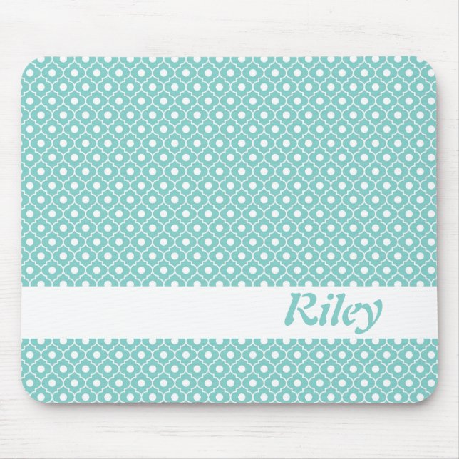 AquablommaArgyle mönster Mousepad Musmatta (Framsidan)