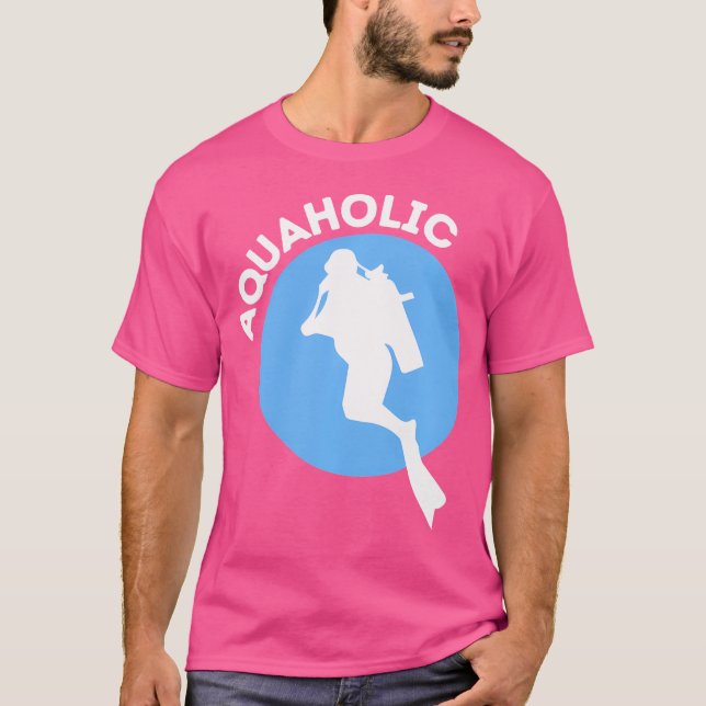 AquaholFunny Dyka Diver Snorkeling T Shirt (Framsida)