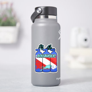 Aquaholic Scuba Diving Sticker Klistermärken