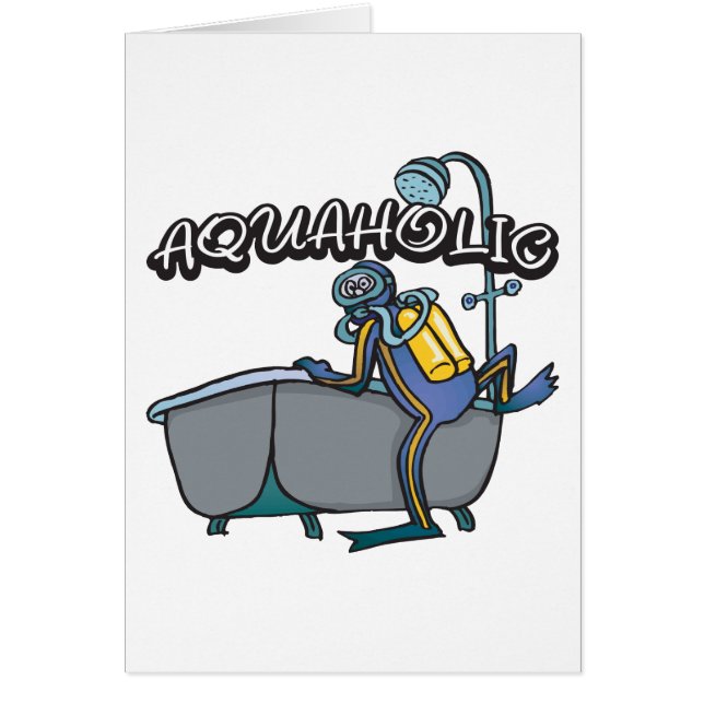 Aquaholic SCUBA Hälsningskort (Framsidan)