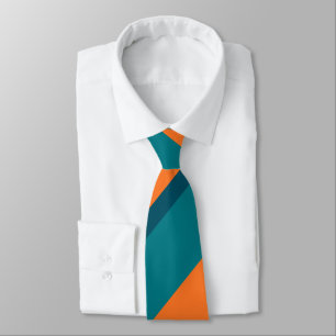Aquakricka och orange bred Regimental rand Slips