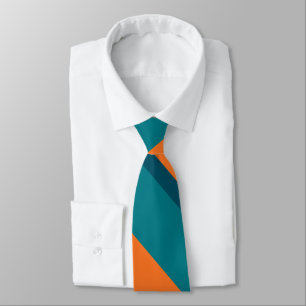 Aquakricka och orange bred universitetenrand slips