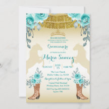 Aqual Teal Turcos1 Horse & Boots Quinceanera