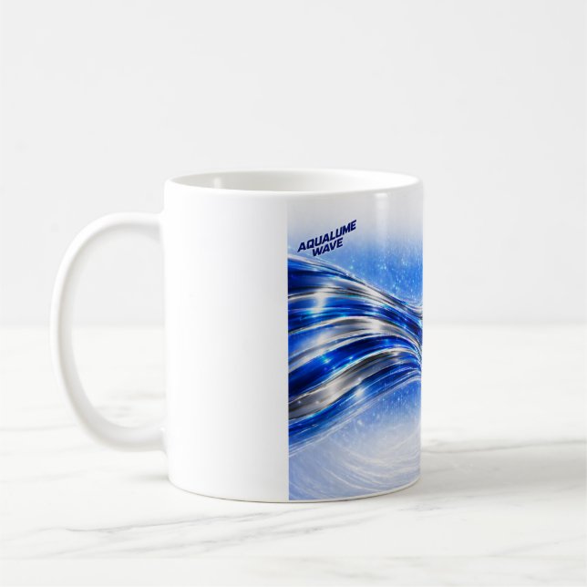 Aqualume Flow Shirt – Blå Silvervåg Energidesign Kaffemugg (Vänster)
