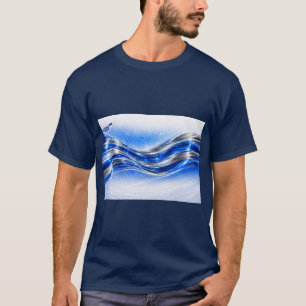Aqualume Flow Shirt – Blå Silvervåg Energidesign T