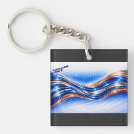 Aqualume Wave Shirt – Blå Orange Abstrakt Flöde De