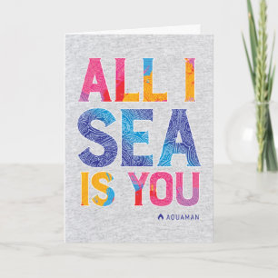 Aquaman   "All I Sea Is You" färgfläckig Paisley Kort