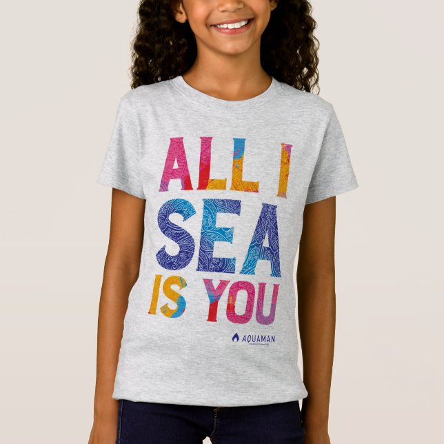 Aquaman | "All I Sea Is You" färgfläckig Paisley T Shirt (Framsida)