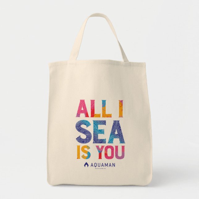 Aquaman | "All I Sea Is You" färgfläckig Paisley Tygkasse (Framsidan)