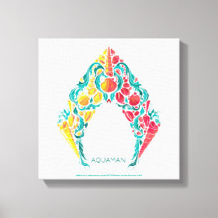 Aquaman Aquaman & Mera Themed snäckskallogotyp Canvastryck