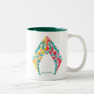Aquaman Aquaman & Mera Themed snäckskallogotyp Två-Tonad Mugg