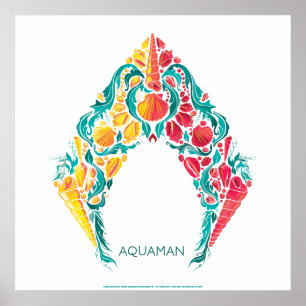 Aquaman Aquaman & Mera Themes Seashell-Logotyp Poster