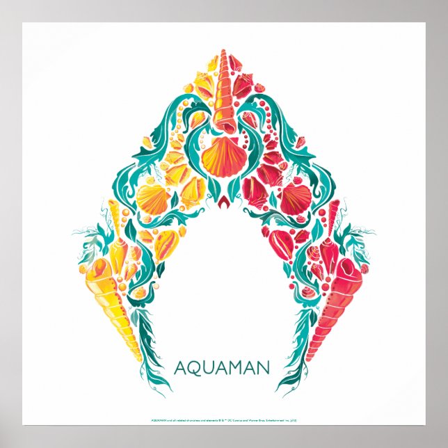 Aquaman | Aquaman & Mera Themes Seashell-Logotyp Poster (Framsidan)
