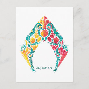 Aquaman Aquaman & Mera Themes Seashell-Logotyp Vykort