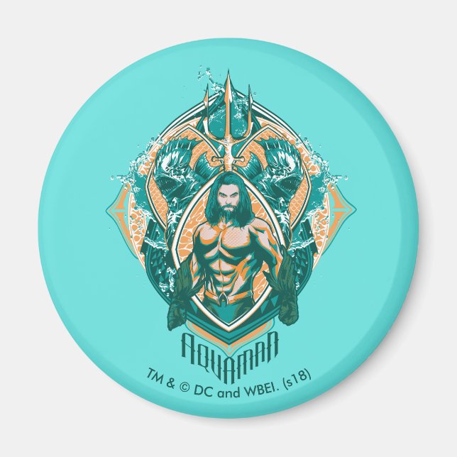 Aquaman | Aquaman & Trenchers Graphic Magnet (Framsidan)