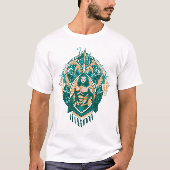 Aquaman | Aquaman & Trenchers Graphic T Shirt (Framsida)