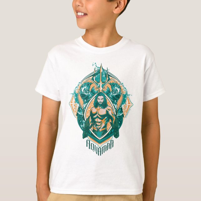 Aquaman | Aquaman & Trenchers Graphic T Shirt (Framsida)